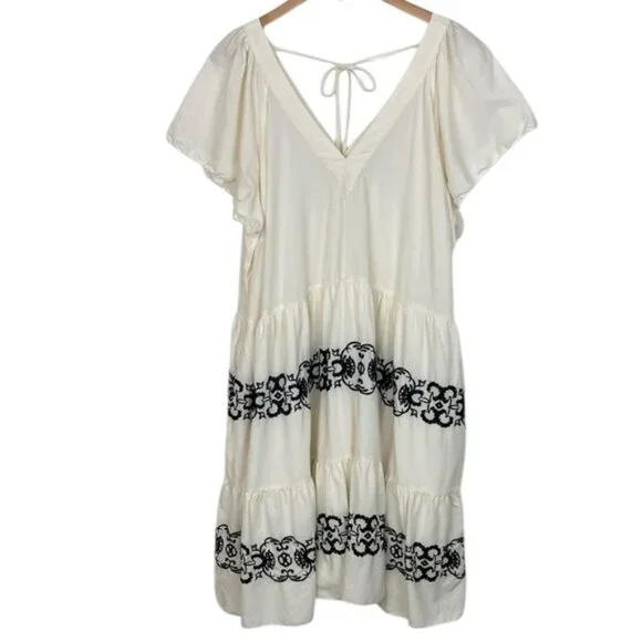 old navy embroidered dress NWT Old Navy Elastic Waist Embroidered Navy Blue Dress Womens XS Petite